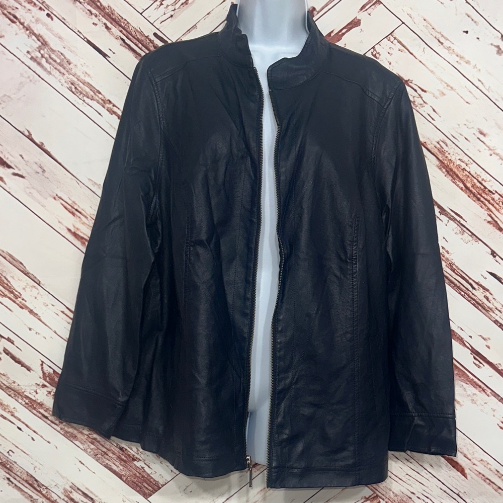 Christopher & Banks Black Leather Jacket